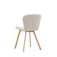 VENTURE DESIGN Lilja spisebordsstol - beige stof og stl med egetrslook