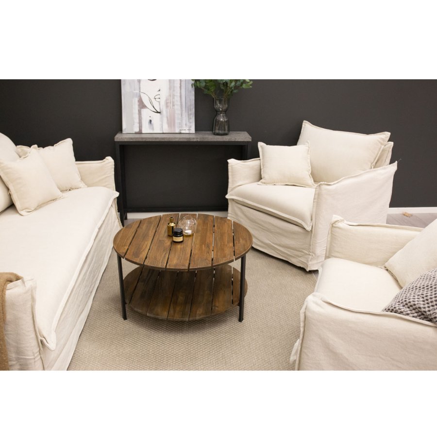 VENTURE DESIGN Nova 3 pers. sofa - beige stof og plastik