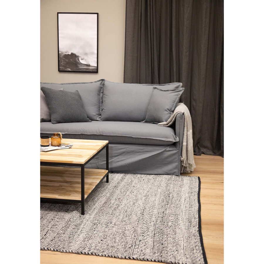 VENTURE DESIGN Ganga gulvtppe - gr uld og bomuld (170x240)