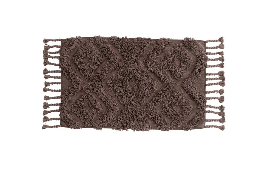 VENTURE DESIGN Hilma bademtte, rektangulr - brun bomuld (50x80)