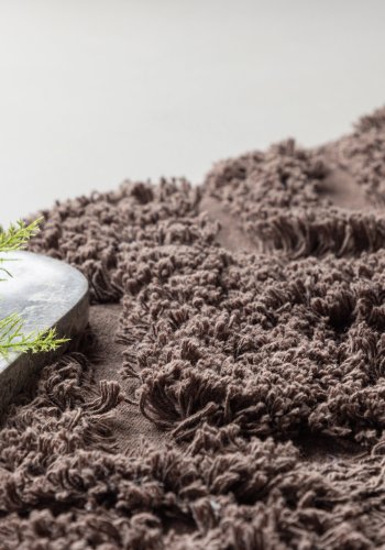 VENTURE DESIGN Hilma bademtte, rektangulr - brun bomuld (50x80)