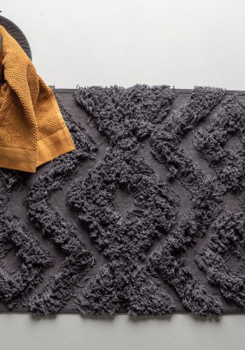 VENTURE DESIGN Hilma bademtte, rektangulr - mrkegr bomuld (50x80)