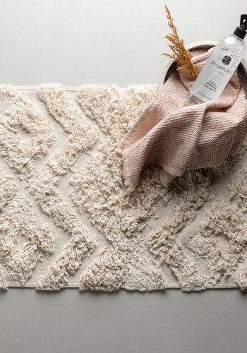 VENTURE DESIGN Hilma bademtte, rektangulr - offwhite bomuld (50x80)