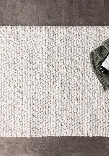 VENTURE DESIGN Wilmer bademtte, rektangulr - hvid polyester/bomuld (50x80)