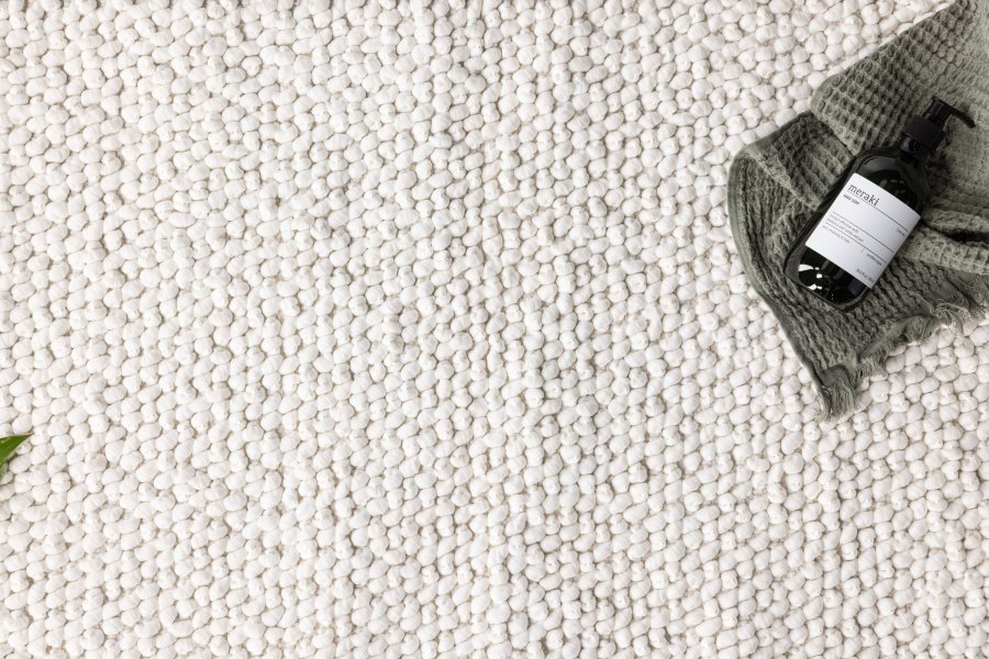 VENTURE DESIGN Wilmer bademtte, rektangulr - hvid polyester/bomuld (50x80)