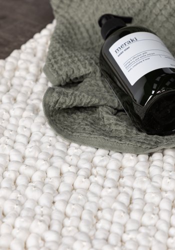 VENTURE DESIGN Wilmer bademtte, rektangulr - hvid polyester/bomuld (50x80)