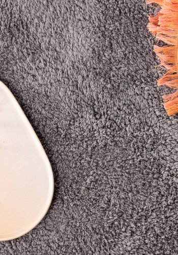 VENTURE DESIGN Valle bademtte, rund - mrkegr bomuld (60)