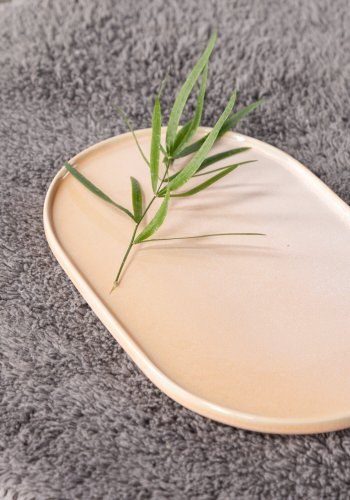 VENTURE DESIGN Valle bademtte, rund - mrkegr bomuld (60)