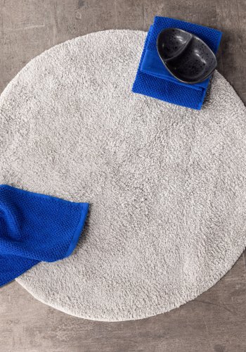 VENTURE DESIGN Valle bademtte, rund - lysegr bomuld (60)