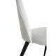 VENTURE DESIGN Velvet spisebordsstol, m. armln - beige fljl og sort metal