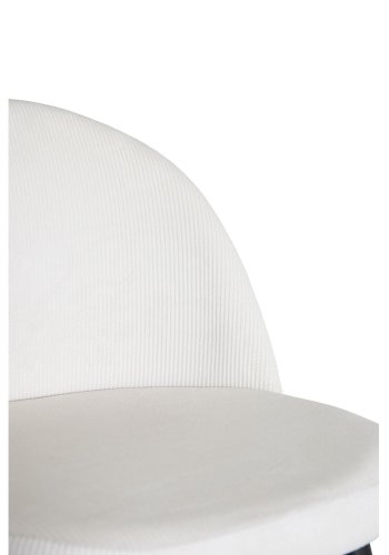 VENTURE DESIGN Velvet spisebordsstol, m. armln - beige fljl og sort metal