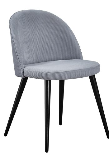 VENTURE DESIGN Velvet spisebordsstol, m. armln - gr velour og metal