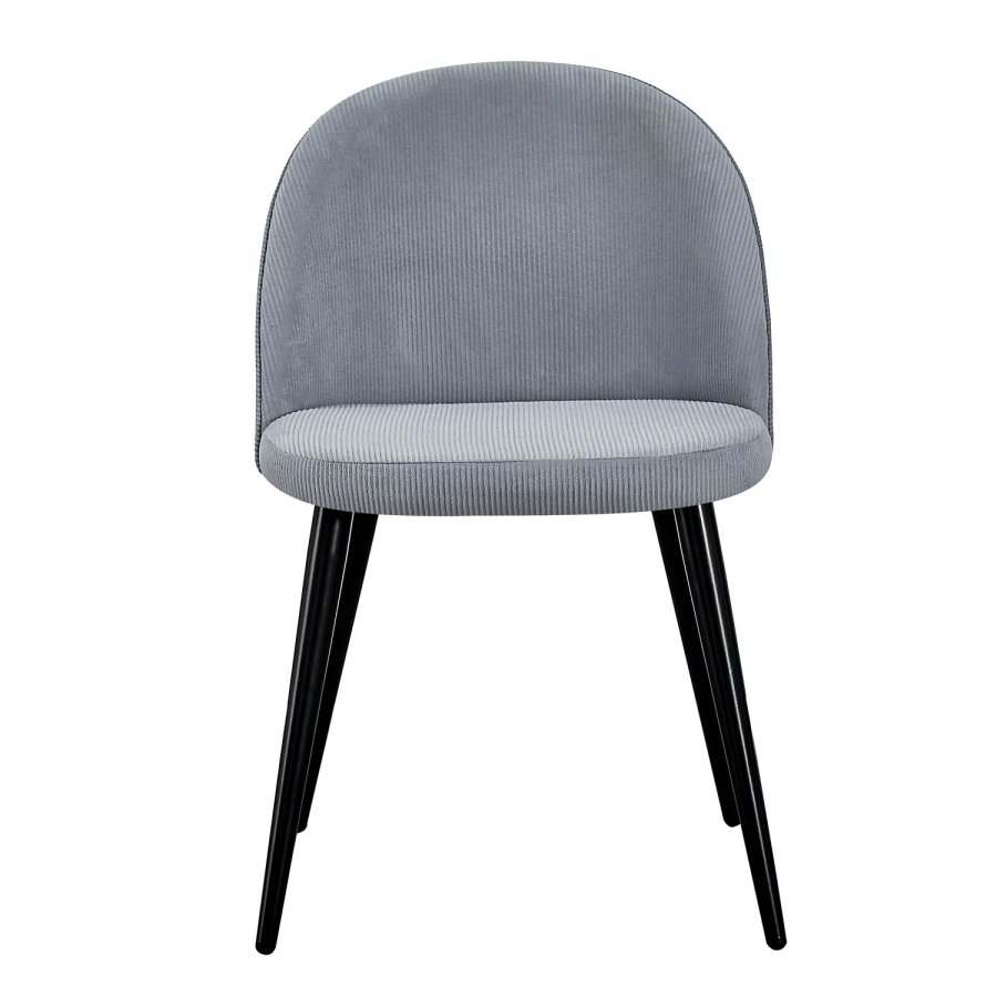 VENTURE DESIGN Velvet spisebordsstol, m. armln - gr velour og metal