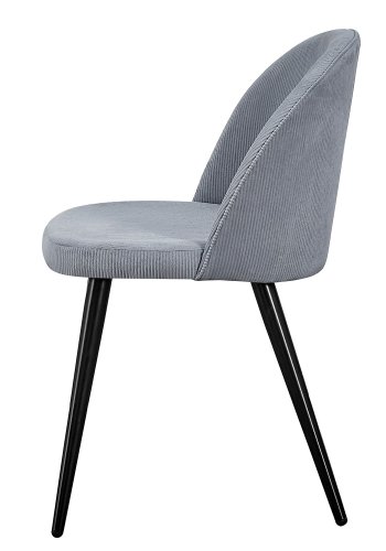 VENTURE DESIGN Velvet spisebordsstol, m. armln - gr velour og metal