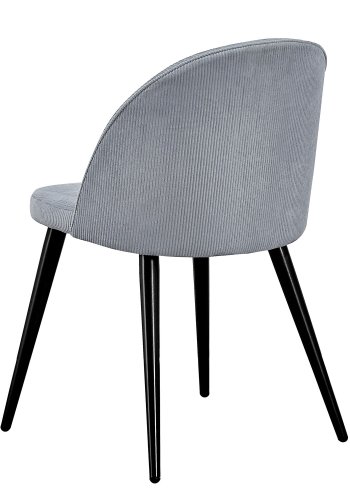 VENTURE DESIGN Velvet spisebordsstol, m. armln - gr velour og metal