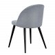 VENTURE DESIGN Velvet spisebordsstol, m. armln - gr velour og metal