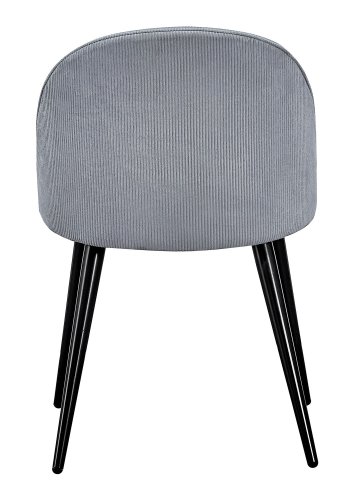 VENTURE DESIGN Velvet spisebordsstol, m. armln - gr velour og metal