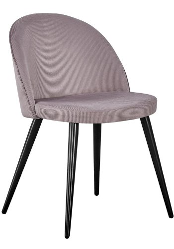 VENTURE DESIGN Velvet spisebordsstol, m. armln - gammelrosa velour og metal