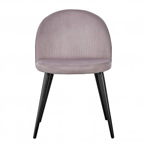 VENTURE DESIGN Velvet spisebordsstol, m. armln - gammelrosa velour og metal