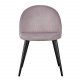 VENTURE DESIGN Velvet spisebordsstol, m. armln - gammelrosa velour og metal