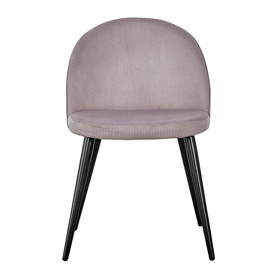 VENTURE DESIGN Velvet spisebordsstol, m. armln - gammelrosa velour og metal