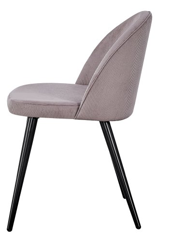 VENTURE DESIGN Velvet spisebordsstol, m. armln - gammelrosa velour og metal