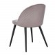 VENTURE DESIGN Velvet spisebordsstol, m. armln - gammelrosa velour og metal