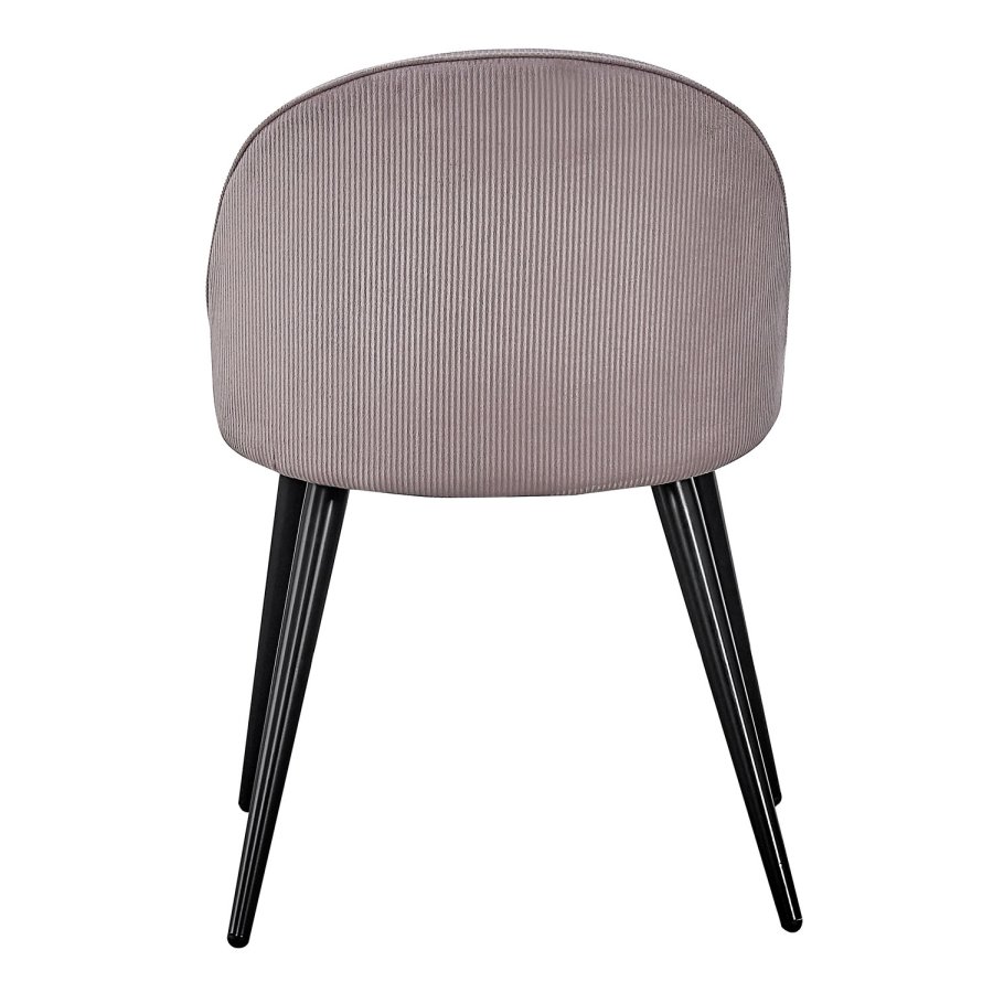 VENTURE DESIGN Velvet spisebordsstol, m. armln - gammelrosa velour og metal