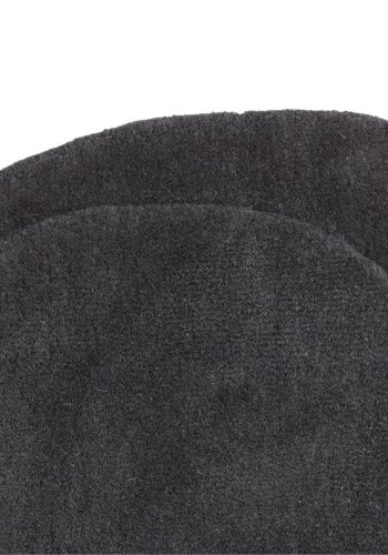 VENTURE DESIGN Sten gulvtppe, oval - mrkegr uld m. stofbagside (50x75)