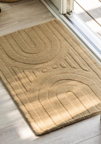 VENTURE DESIGN Nora bademtte, rektangulr - beige uld (50x80)