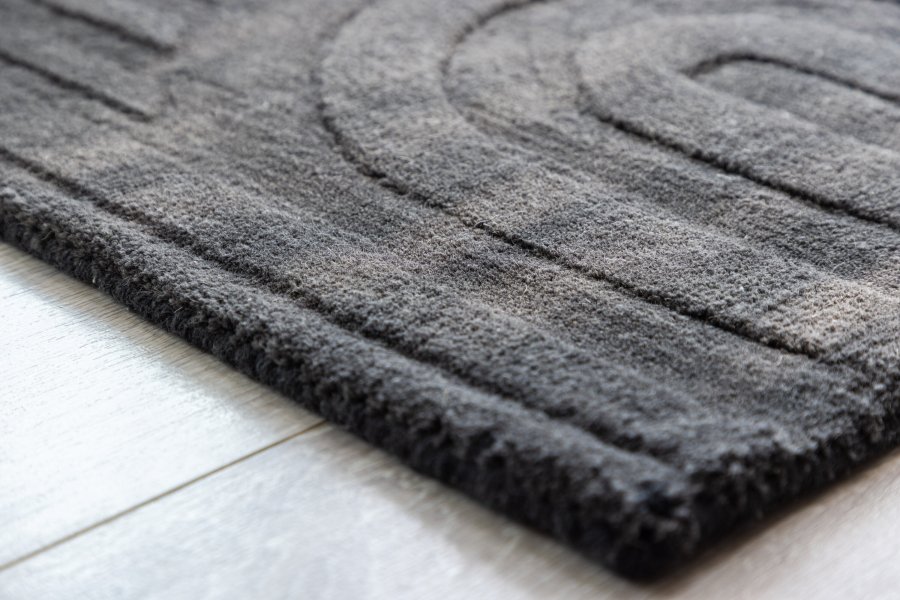 VENTURE DESIGN Nora bademtte, rektangulr - mrkegr uld (50x80)