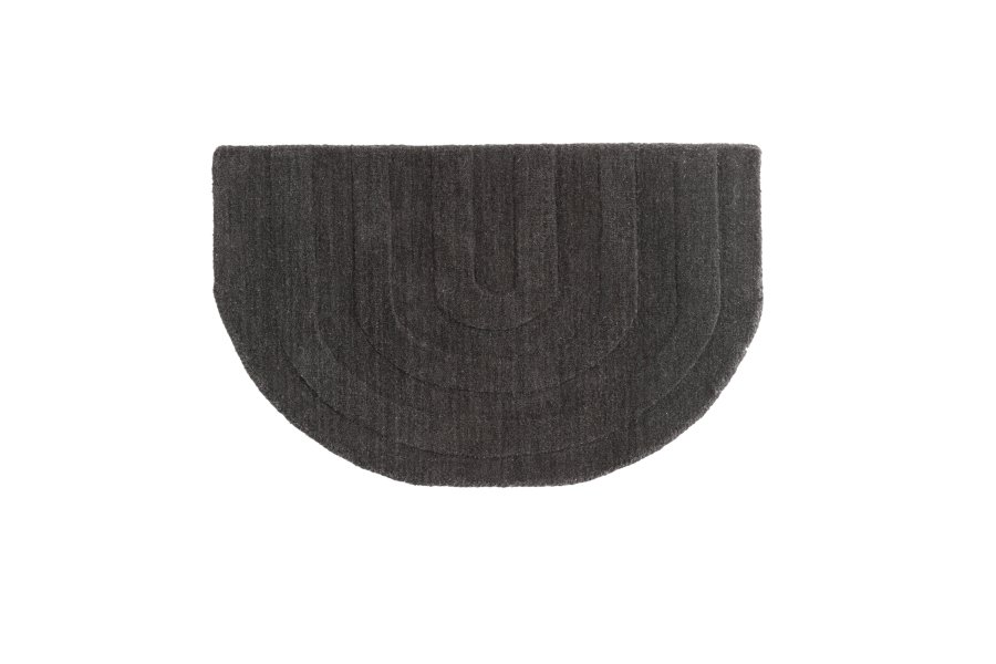 VENTURE DESIGN Nora drmtte, halvmne - gr uld (50x80)