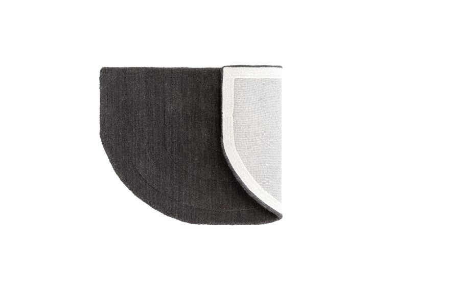 VENTURE DESIGN Nora drmtte, halvmne - gr uld (50x80)