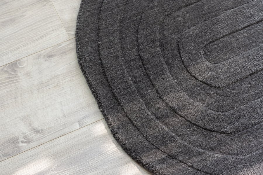 VENTURE DESIGN Nora drmtte, halvmne - gr uld (50x80)