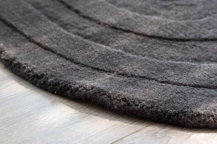 VENTURE DESIGN Nora drmtte, halvmne - gr uld (50x80)