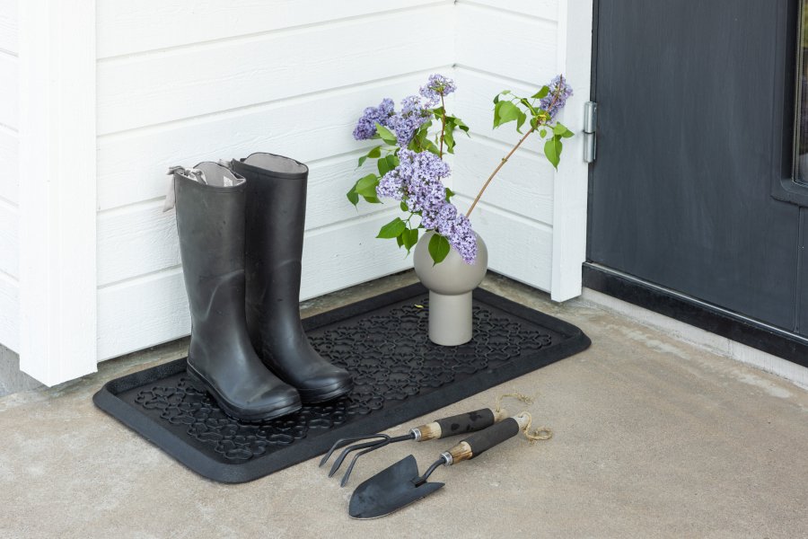 VENTURE DESIGN Gunnar skomtte, rektangulr - sort gummi (45x75)