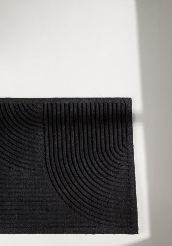 VENTURE DESIGN Valentino drmtte, rektangulr - sort gummi og polypropylen (60x90)