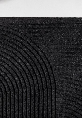 VENTURE DESIGN Valentino drmtte, rektangulr - sort gummi og polypropylen (60x90)