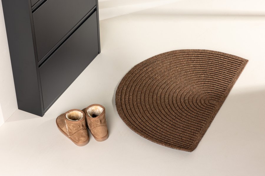 VENTURE DESIGN Teodor drmtte, rektangulr - natur/sort gummi/polypropylen (60x90)