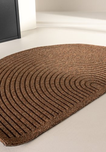 VENTURE DESIGN Teodor drmtte, rektangulr - natur/sort gummi/polypropylen (60x90)