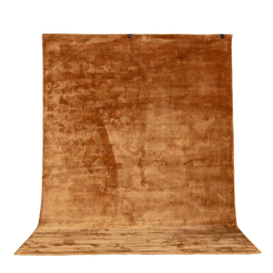 VENTURE DESIGN Indra gulvtppe - sennepsgul viskose og bomuld (170x240)