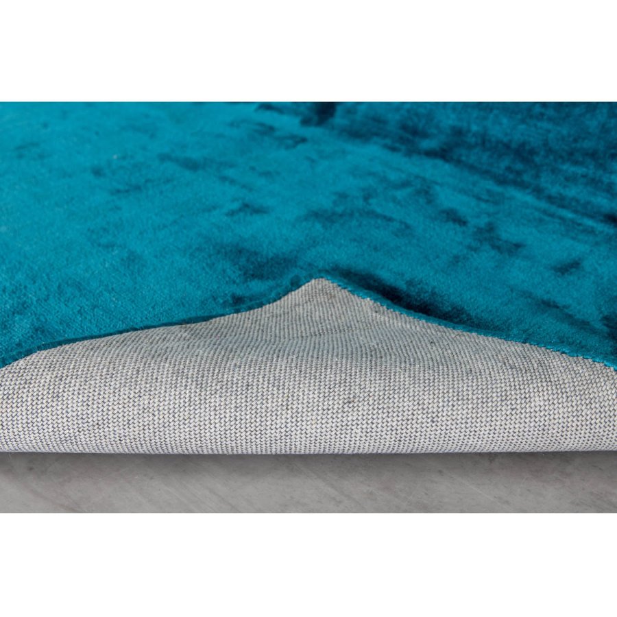 VENTURE DESIGN Indra gulvtppe - turkis viskose og bomuld (170x240)