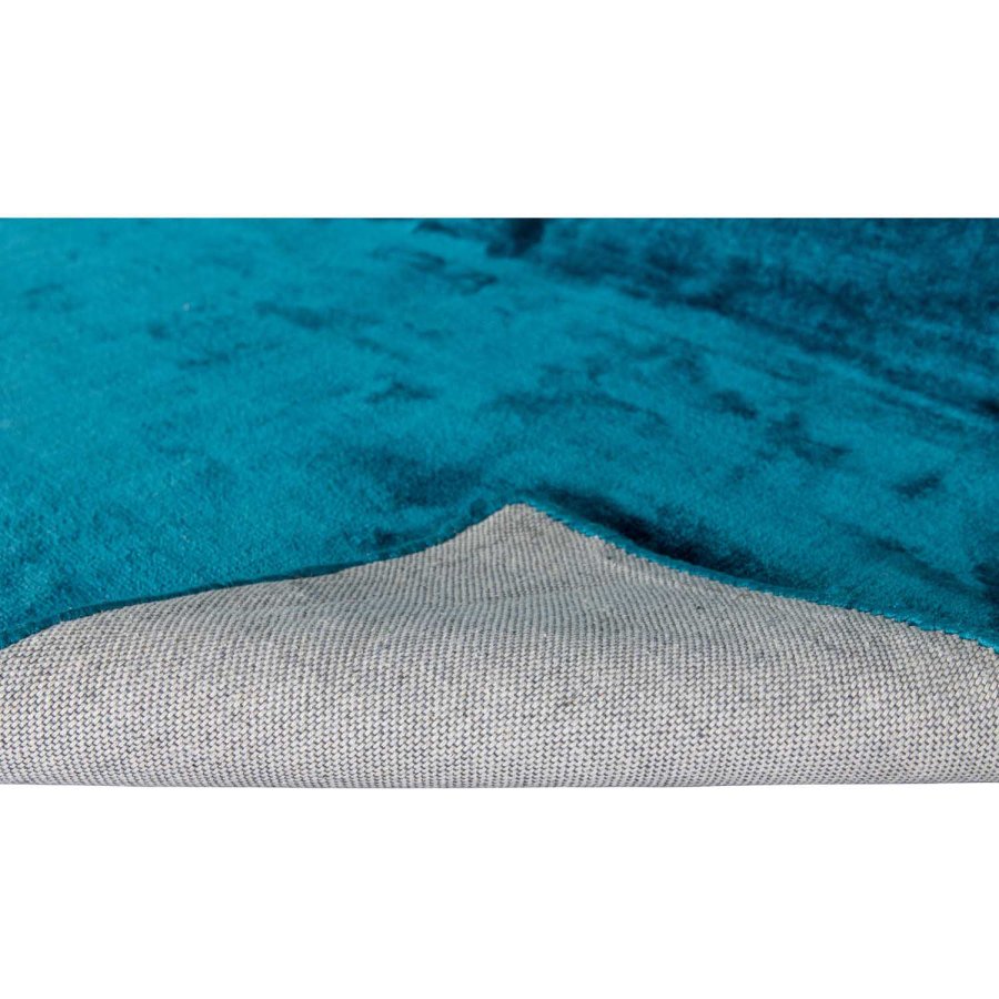 VENTURE DESIGN Indra gulvtppe - turkis viskose og bomuld (170x240)