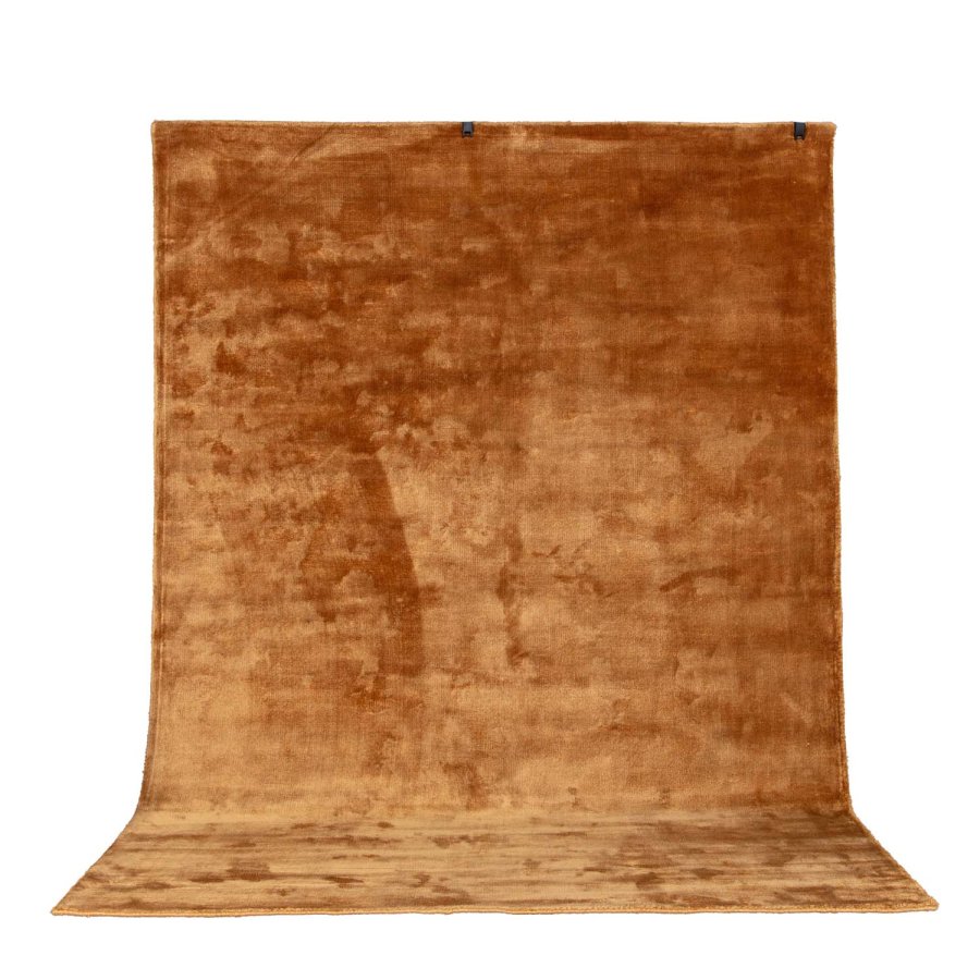 VENTURE DESIGN Indra gulvtppe - sennepsgul viskose og bomuld (200x300)