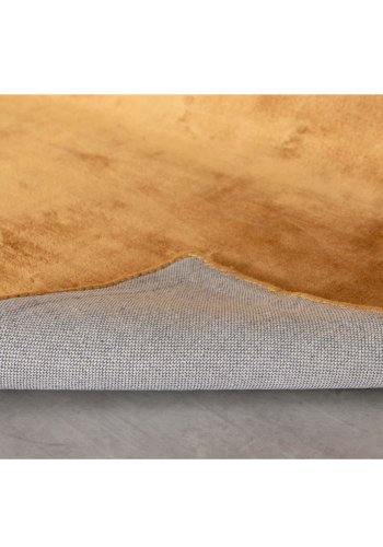 VENTURE DESIGN Indra gulvtppe - sennepsgul viskose og bomuld (200x300)