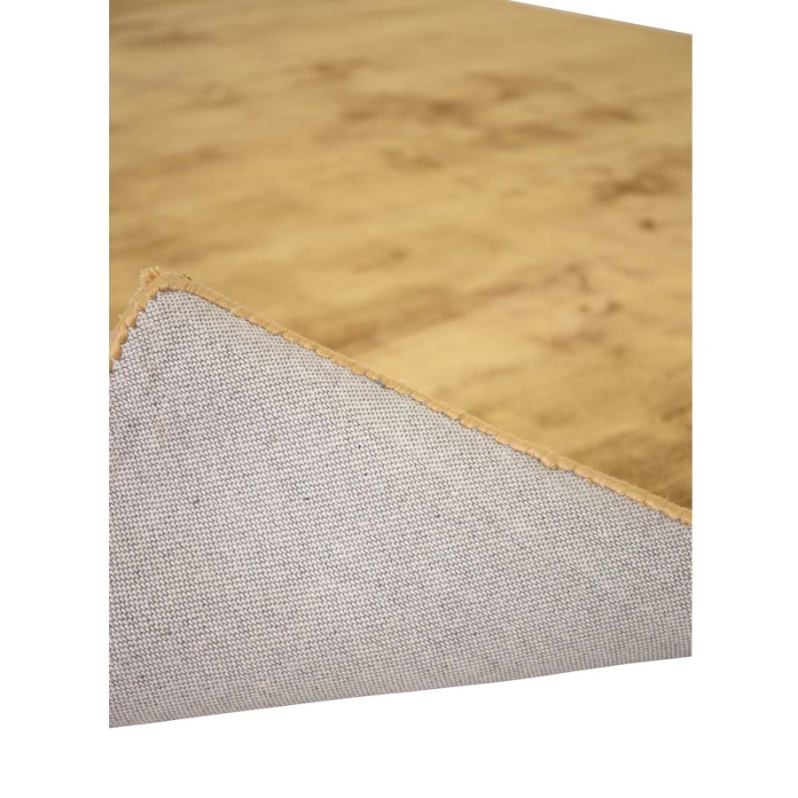 VENTURE DESIGN Indra gulvtppe - sennepsgul viskose og bomuld (200x300)