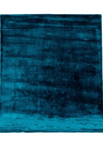 VENTURE DESIGN Indra gulvtppe - turkis viskose og bomuld (200x300)