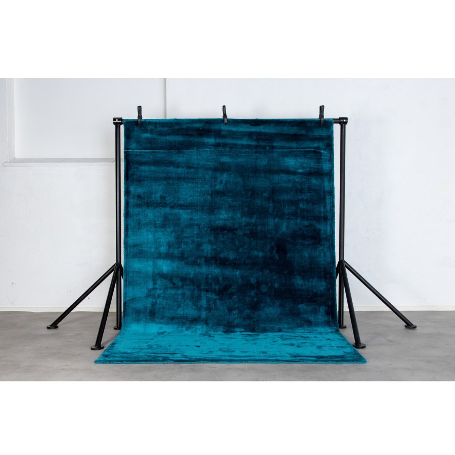 VENTURE DESIGN Indra gulvtppe - turkis viskose og bomuld (200x300)