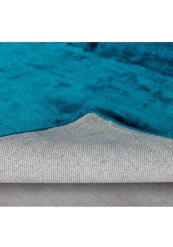 VENTURE DESIGN Indra gulvtppe - turkis viskose og bomuld (200x300)