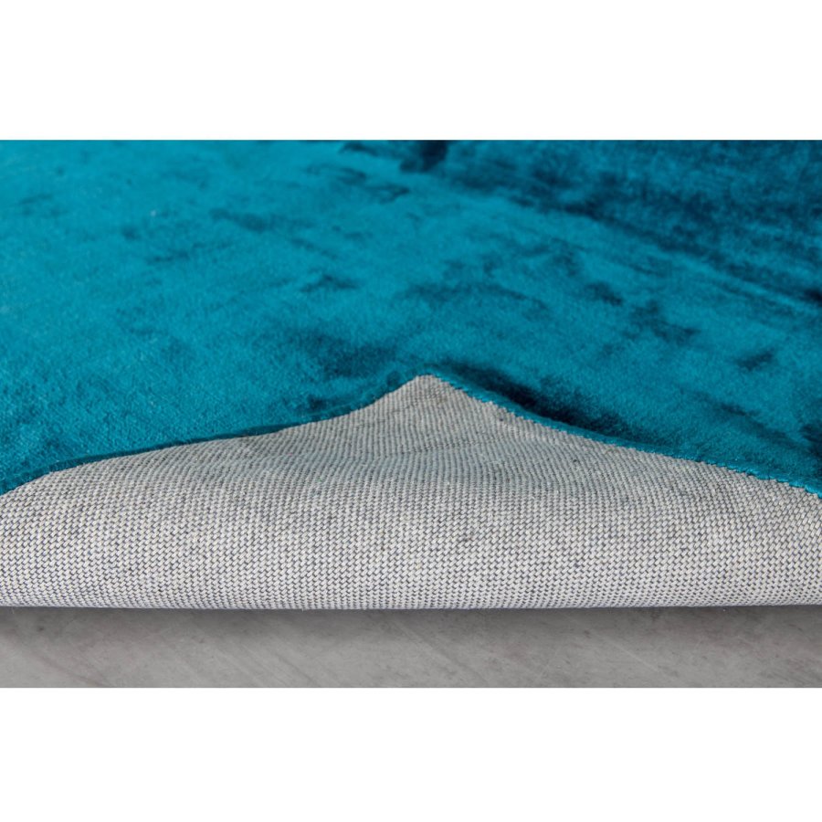 VENTURE DESIGN Indra gulvtppe - turkis viskose og bomuld (200x300)